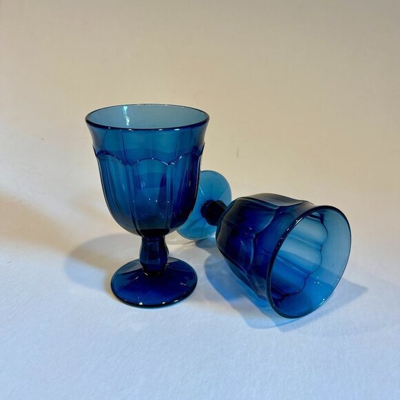 Noritake Other - Pair of Vintage Noritake Blue Provincial Glass Iced Tea Goblet Glasses